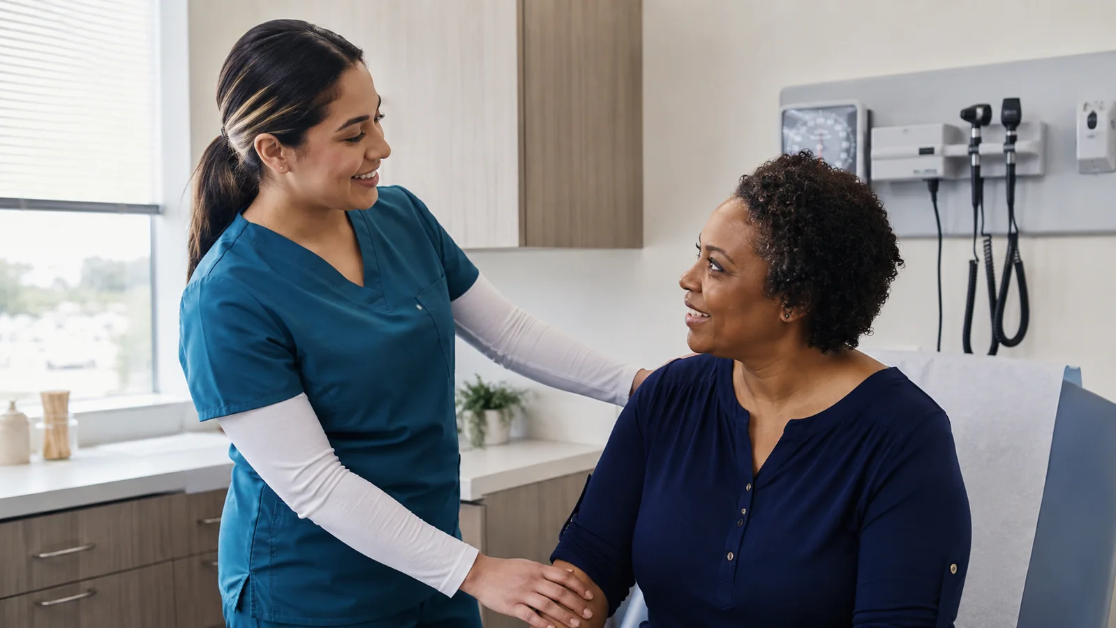 Medical assistant working in a healthcare setting